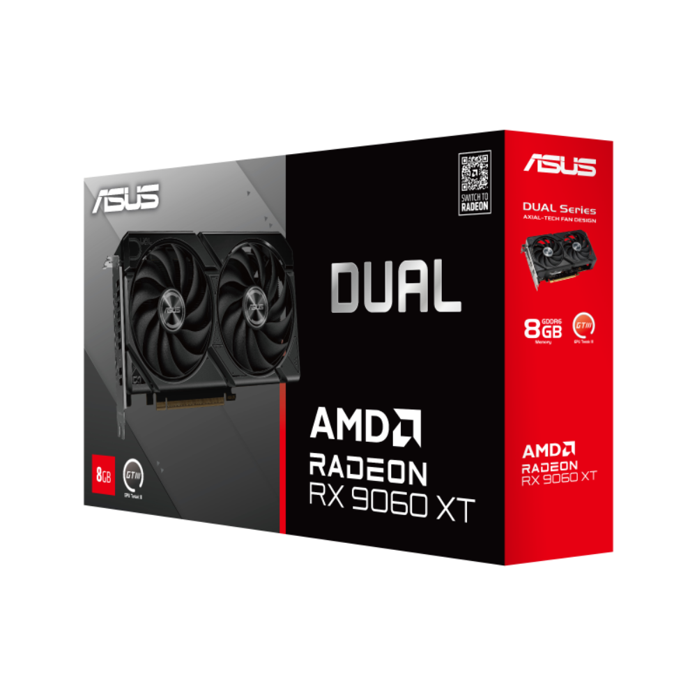 ASUS Dual Radeon RX 9060 XT 8GB AMD Graphic Card – TechCure India