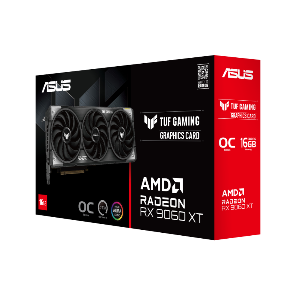 ASUS TUF Gaming Radeon RX 9060 XT OC Edition 16GB AMD Graphic Card - 6