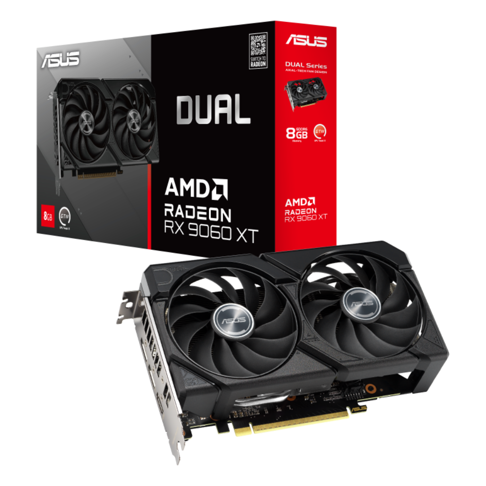 ASUS Dual Radeon RX 9060 XT 8GB AMD Graphic Card – TechCure India