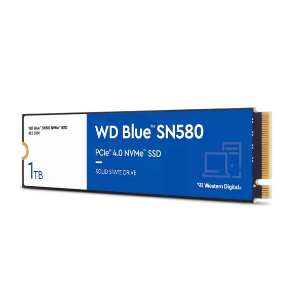 WESTERN DIGITAL Blue SN580 1TB M.2 NVME Gen4 Internal Solid State Drive ( SSD ) - 2