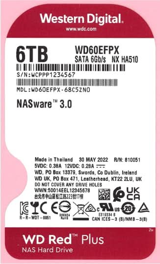 WESTERN DIGITAL 6TB RED INTERNAL SATA HARD DRIVE WESTERN DIGITAL 60EFPX – TechCure India