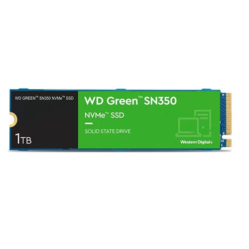 WESTERN DIGITAL Green SN350 1TB M.2 NVMe Gen3 Solid State Drive ( SSD ) – TechCure India