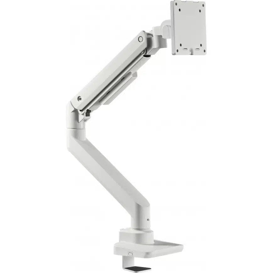 White Gas Spring Monitor Arm For Heavy and Ultrawide Monitors (for 13″-49″ Monitors/ 20kg capacity) — image 1