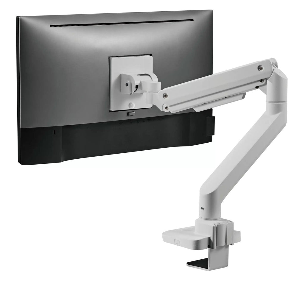 White Gas Spring Monitor Arm For Heavy and Ultrawide Monitors (for 13″-49″ Monitors/ 20kg capacity) — image 9