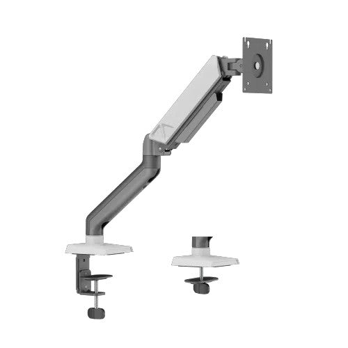 White & Grey Spring Assisted Fully Flexible Monitor Arm – For 13–32 inch Monitor – 9kg capacity — image 1