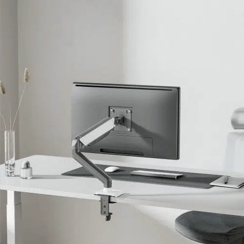 White & Grey Spring Assisted Fully Flexible Monitor Arm – For 13–32 inch Monitor – 9kg capacity — image 2