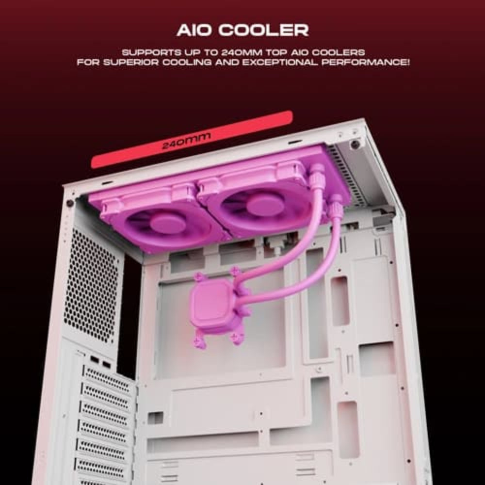 DAWG X 430 ARGB ATX Mid Tower Cabinet (White) - 2