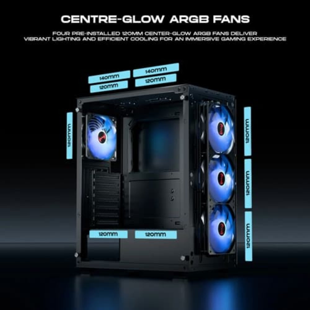DAWG X 440 ARGB ATX Mid Tower Cabinet ( Black ) - 5