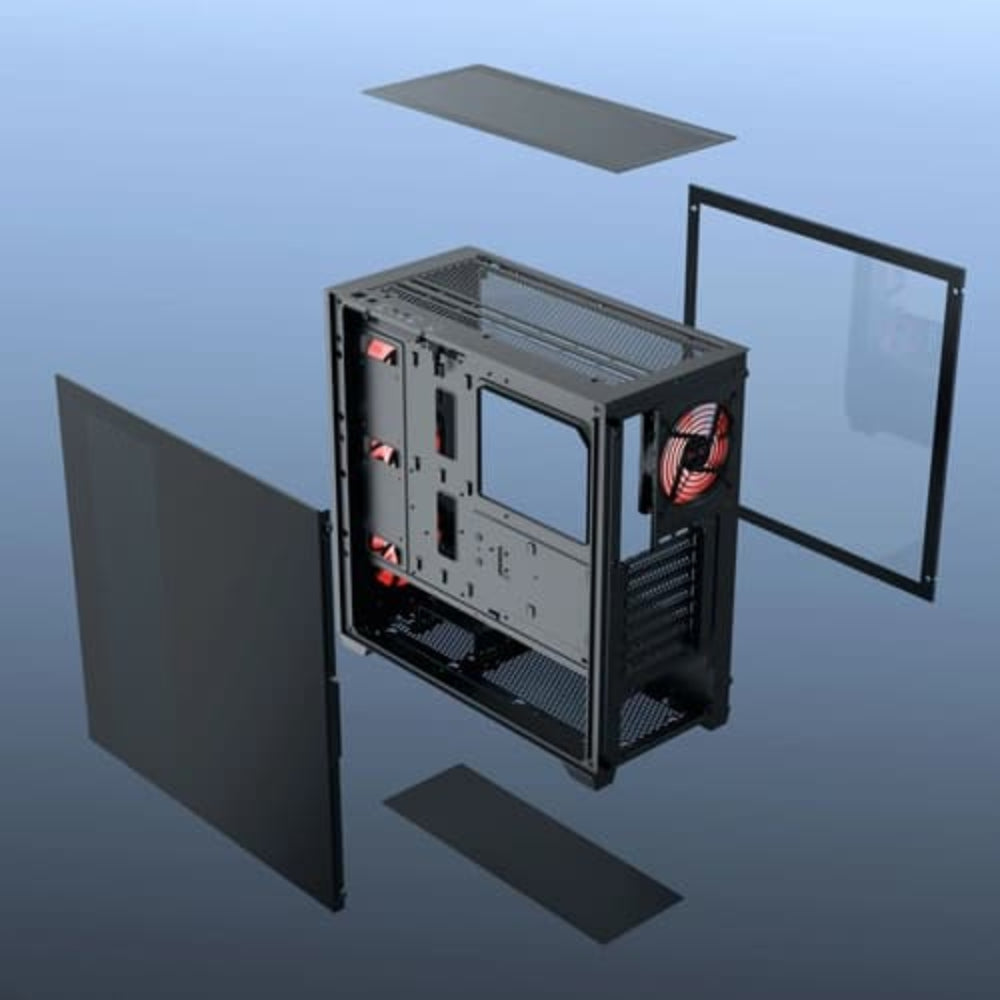DAWG X 540 ARGB EATX Full Tower Cabinet ( Black ) - 2