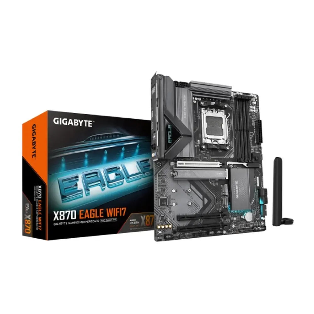 GIGABYTE X870 Eagle Wifi7 DDR5 AMD Motherboard ( Black ) – TechCure India