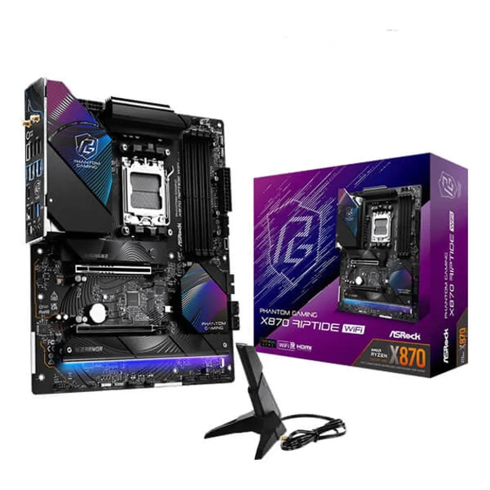 ASROCK Phantom Gaming X870 Riptide Wifi DDR5 AMD Motherboard – TechCure India