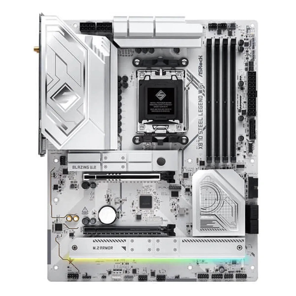 ASROCK X870 Steel Legend Wifi DDR5 AMD Motherboard ( White ) - 2