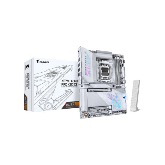 Gigabyte X870E Aorus Pro X3D Ice Motherboard – TechCure India