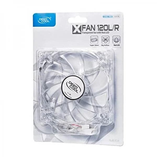 DEEPCOOL XFan 120L/R 120mm Red LED RGB Cabinet Fan (Single Pack) - 3