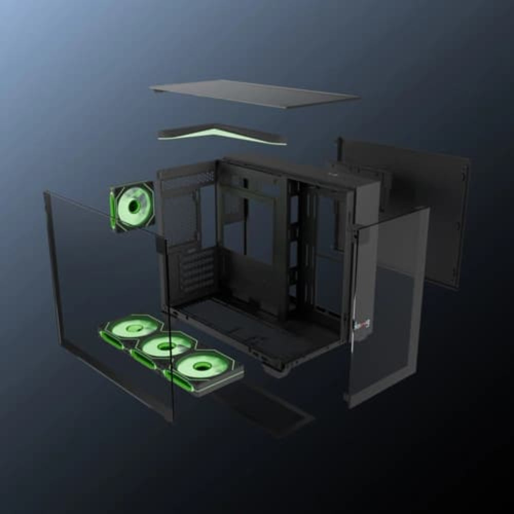 DAWG Y 740 ARGB MATX Mini Tower Cabinet ( Black ) - 5