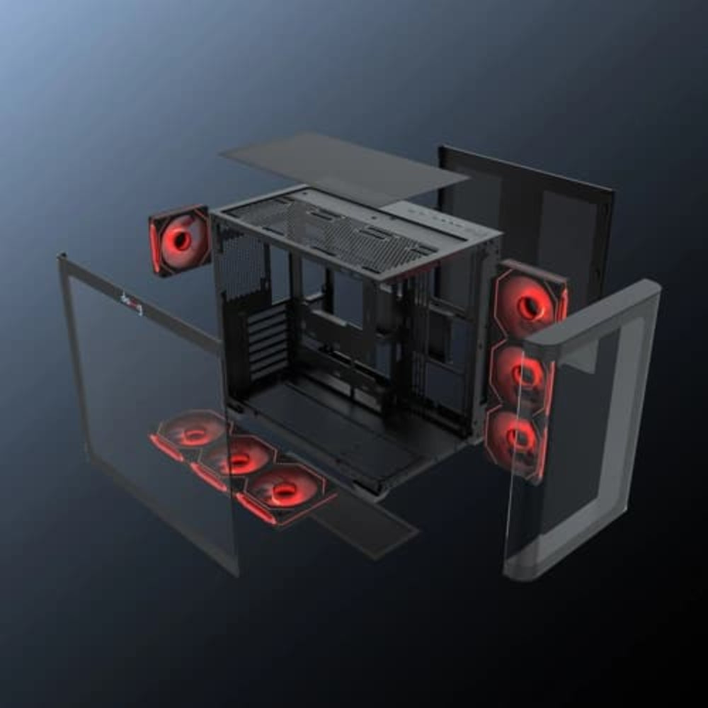DAWG Y 820 ARGB ATX Mid Tower Cabinet (Black) - 2