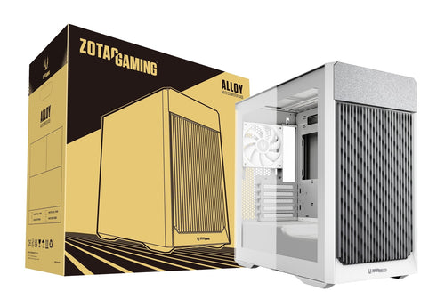 ZOTAC GAMING ALLOY mATX Computer Case (White)