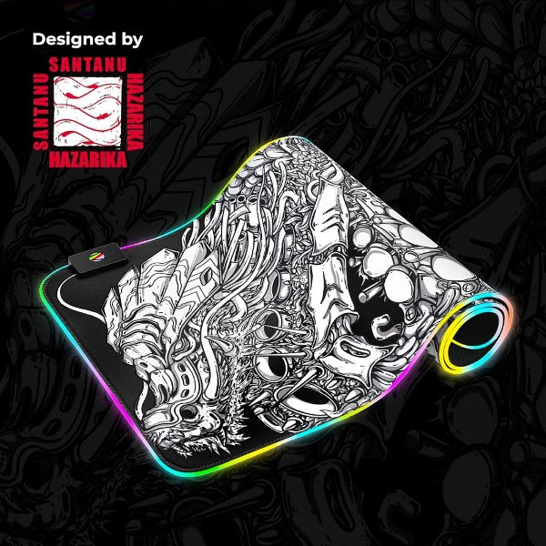 Zebronics Blaze XL RGB Gaming Mouse pad Black White – TechCure India