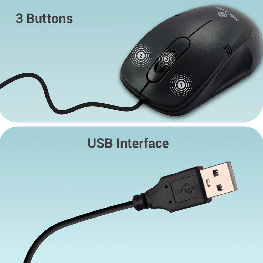 MOUSE ZEBRONICS USB (POWER PLUS) – TechCure India