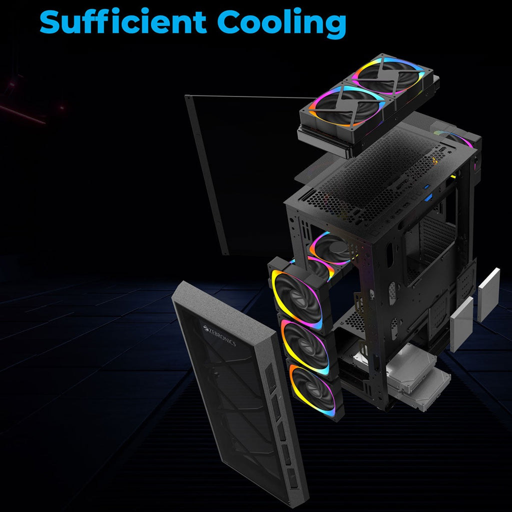 ZEBRONICS Aero Gaming Cabinet (White) - image 4