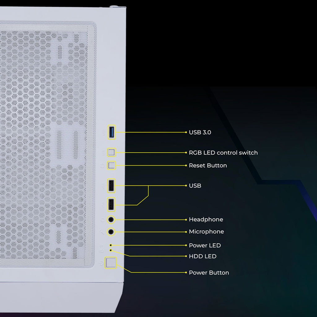 ZEBRONICS Aero Gaming Cabinet (White) - image 5