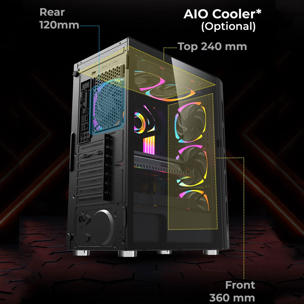 ZEBRONICS Aero Gaming Cabinet (White) - image 7