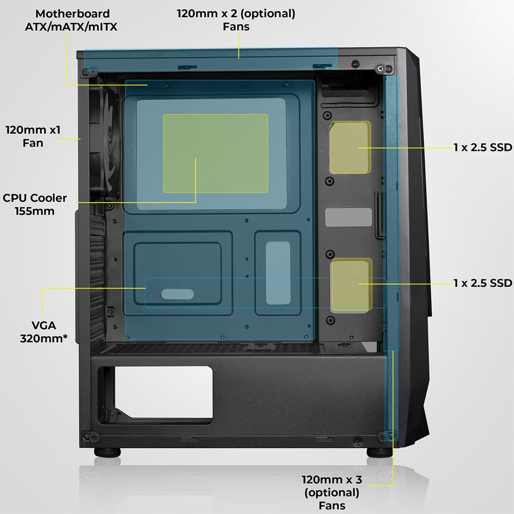 ZEBRONICS Agojie Gaming Cabinet (White) - image 5