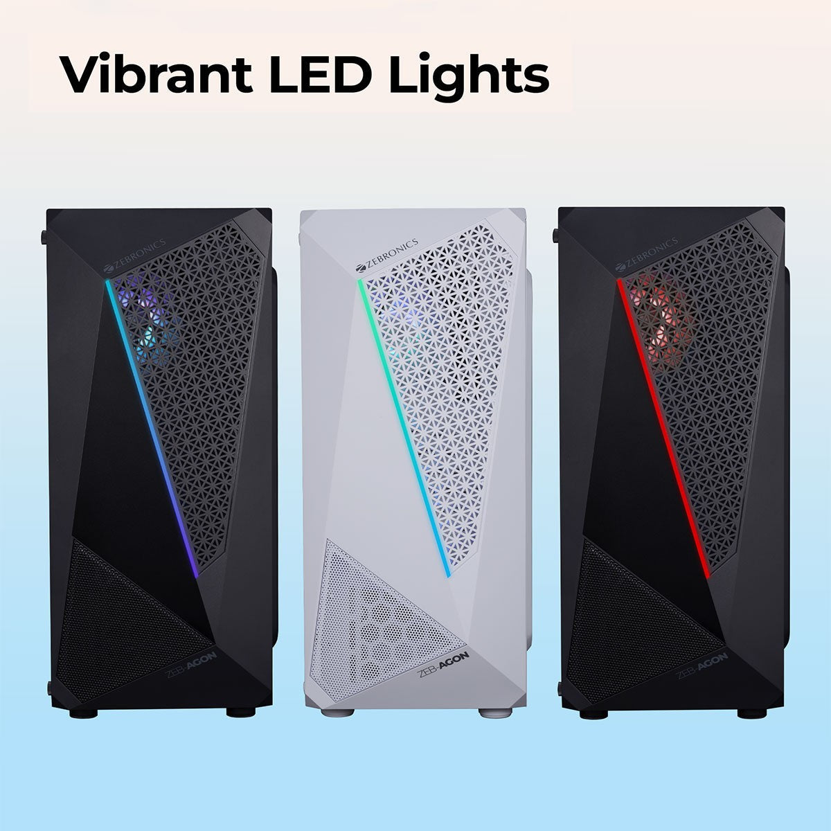 ZEBRONICS Agon Gaming Cabinet (White) – image 3 – TechCure India