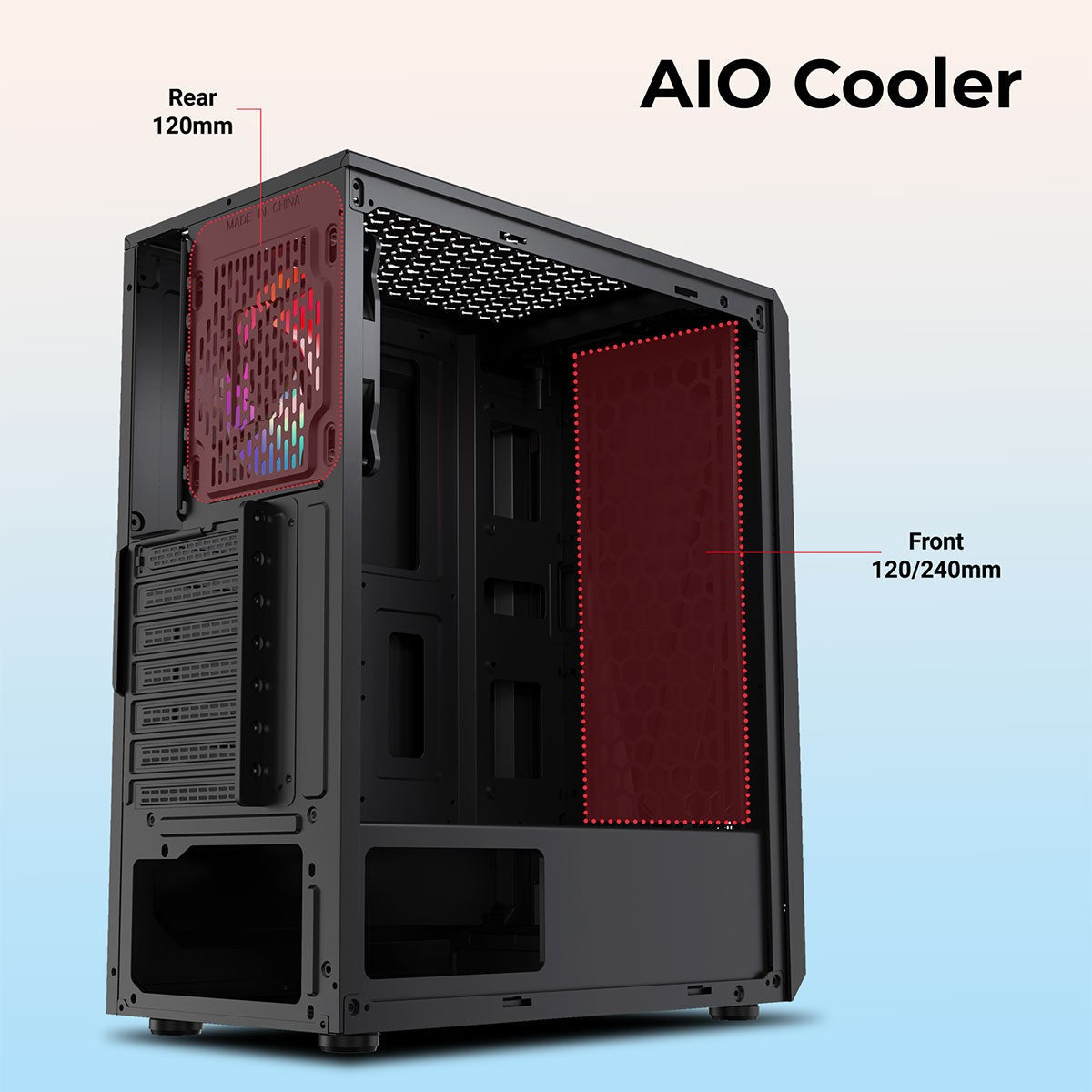 ZEBRONICS Agon Gaming Cabinet (White) – image 6 – TechCure India