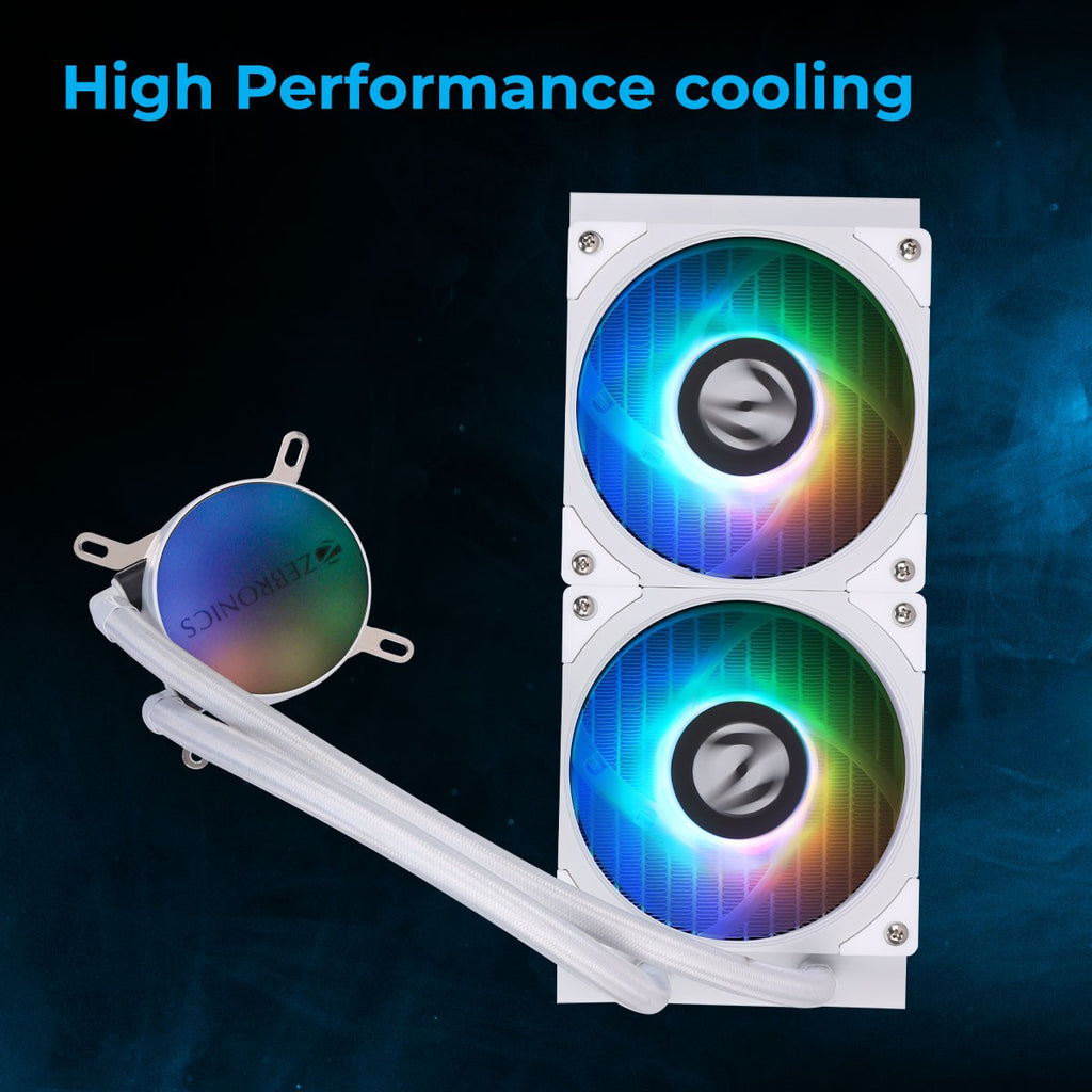 ZEBRONICS AIO 240 AW / AB AIO Cooler (White) – image 2 – TechCure India