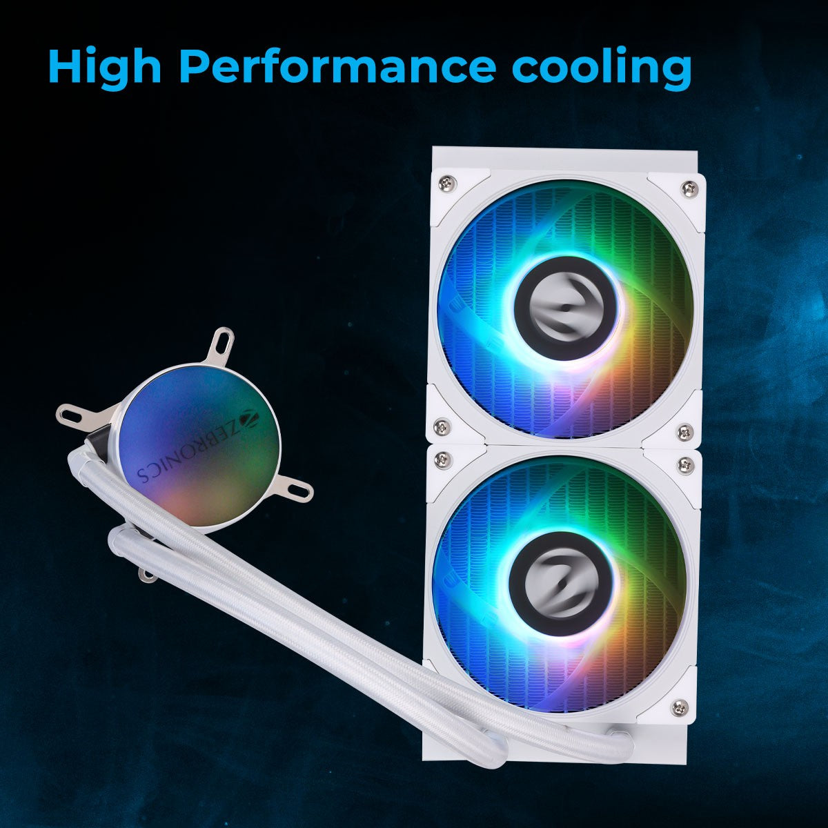 ZEBRONICS AIO 240 AW / AB AIO Cooler (White) – image 2 – TechCure India
