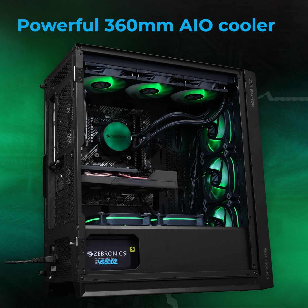 ZEBRONICS AIO 360AW / AB AIO Cooler (Black) – image 4 – TechCure India