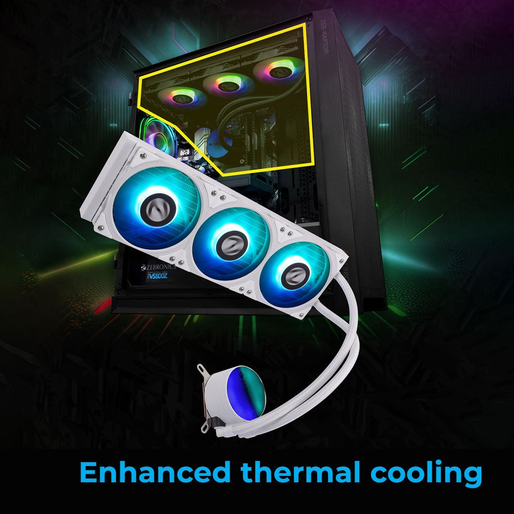 ZEBRONICS AIO 360AW / AB AIO Cooler (White) - image 7