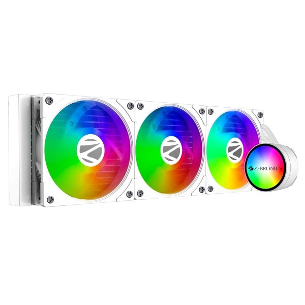 Zebronics AIO360AB 360mm AIO Liquid Cooler (White) – Model AIO360AW – TechCure India