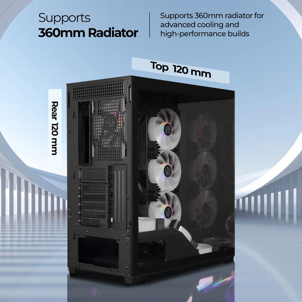 ZEBRONICS Apex 10 Gaming Cabinet (Black) - image 3