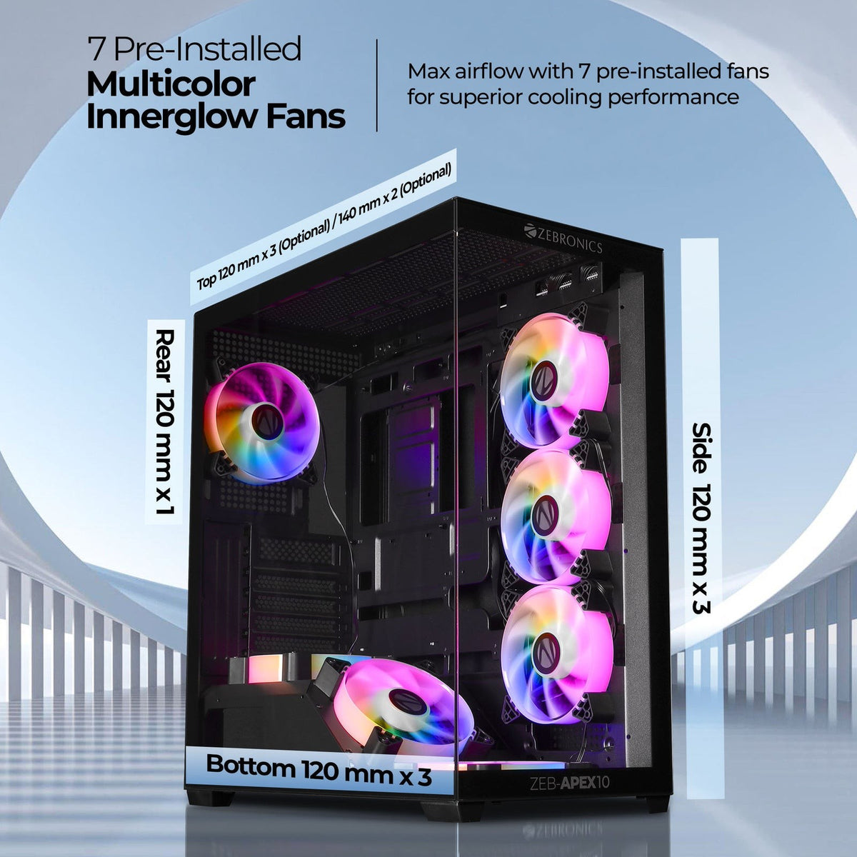 ZEBRONICS Apex 10 Gaming Cabinet (White) - image 2