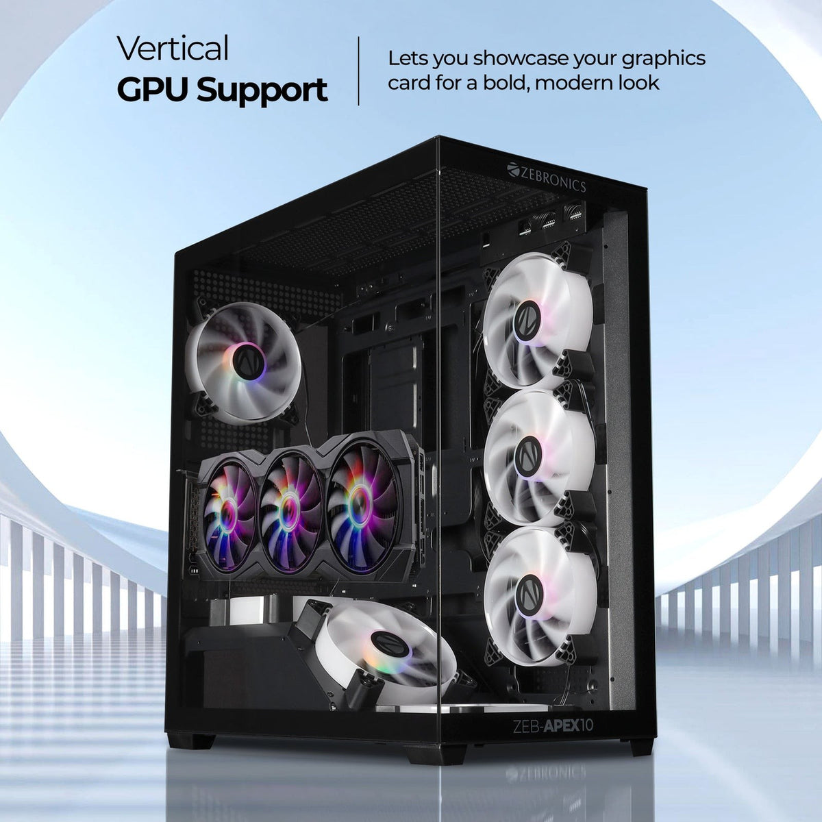ZEBRONICS Apex 10 Gaming Cabinet (White) - image 7