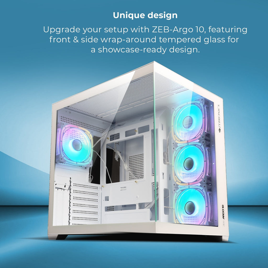 ZEBRONICS Argo 10 B/W Gaming Cabinet (White) - image 4