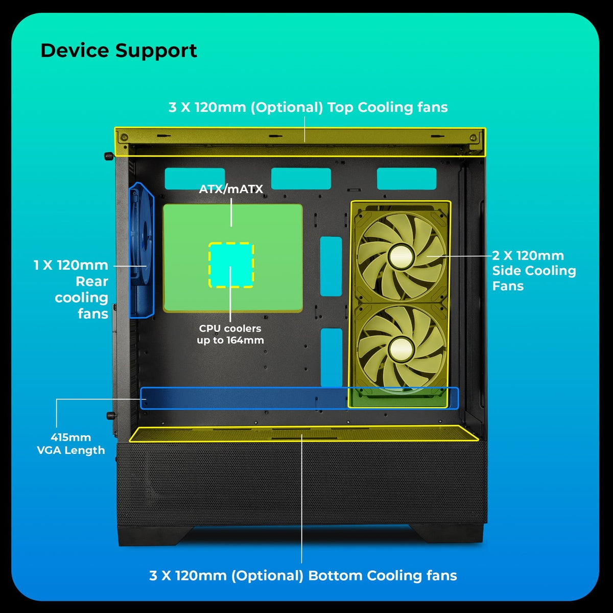 ZEBRONICS Atlas Premium Gaming Cabinet Black - image 9