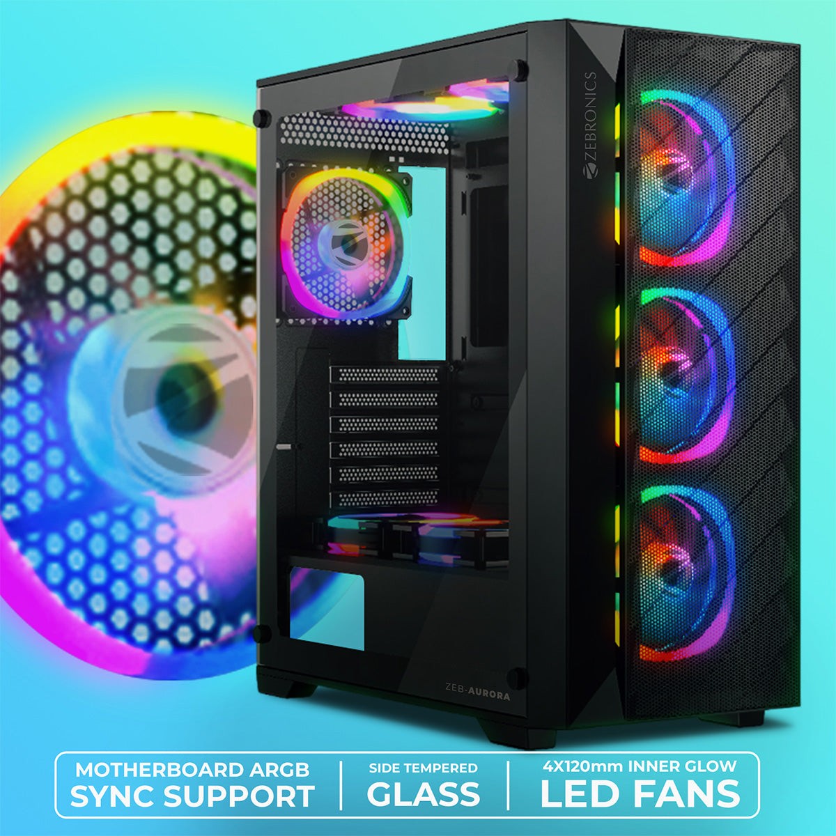 ZEBRONICS Aurora Gaming Cabinet – image 2 – TechCure India