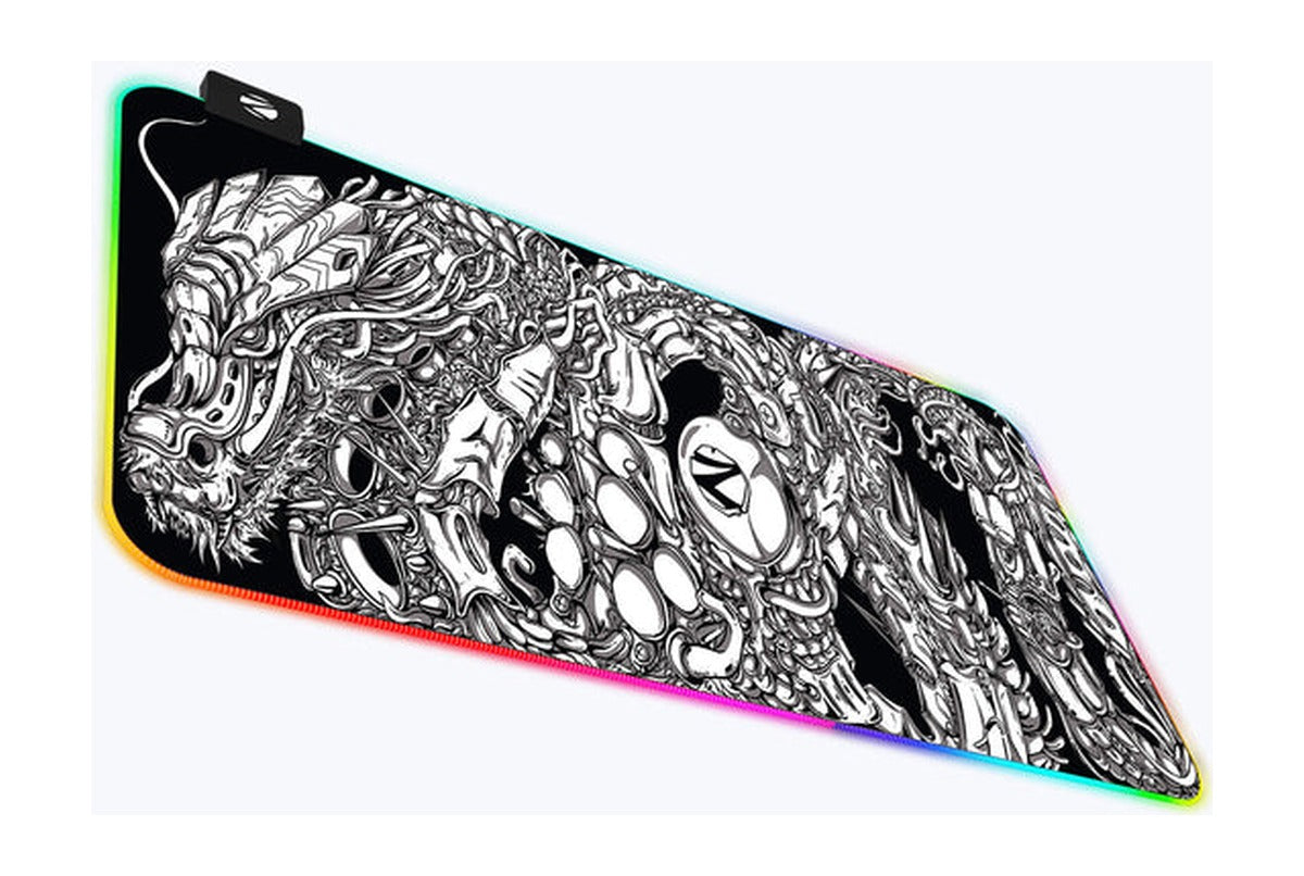 ZEBRONICS Blaze XL RGB Gaming Mousepad - angled view