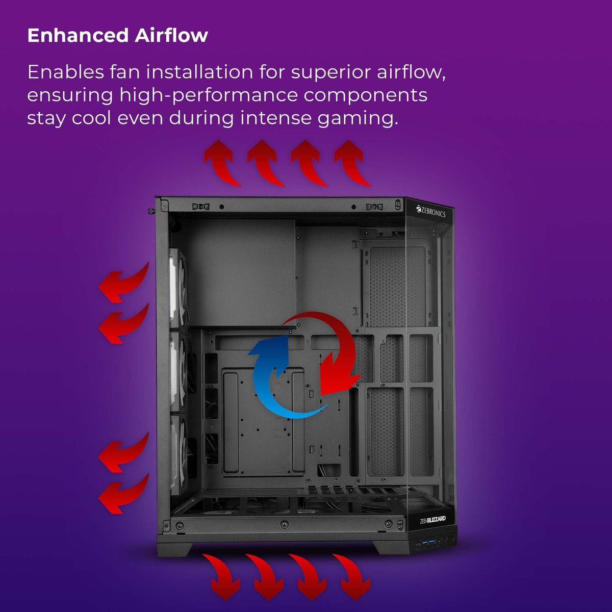 Zebronics Blizzard Mid Tower Cabinet (Black) - image 6