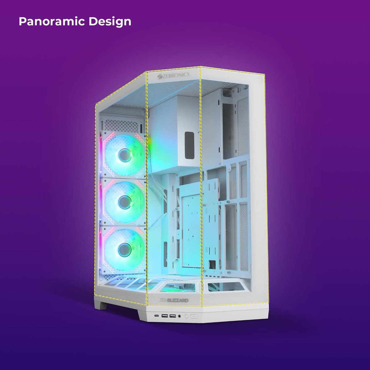 ZEBRONICS Blizzard W/B Gaming Cabinet (Black) - image 3