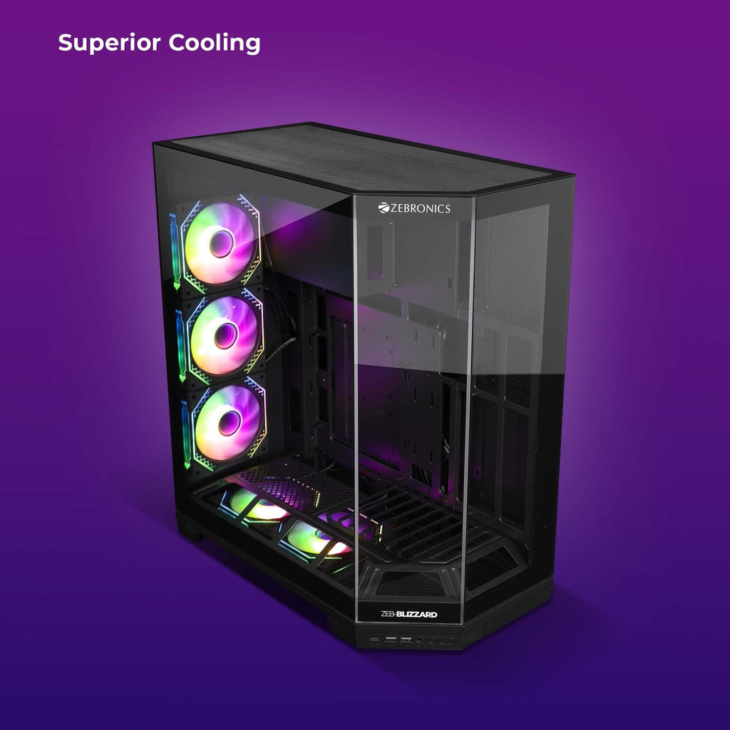 ZEBRONICS Blizzard W/B Gaming Cabinet (White) - image 2