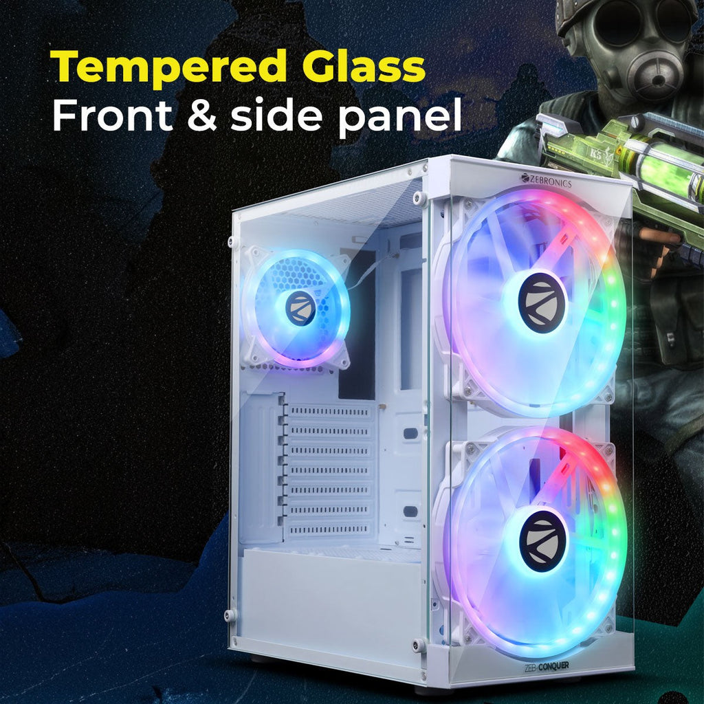 ZEBRONICS Conquer Gaming Cabinet (White) - image 4