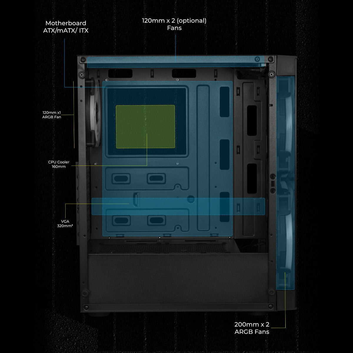 ZEBRONICS Conquer Gaming Cabinet (White) - image 7