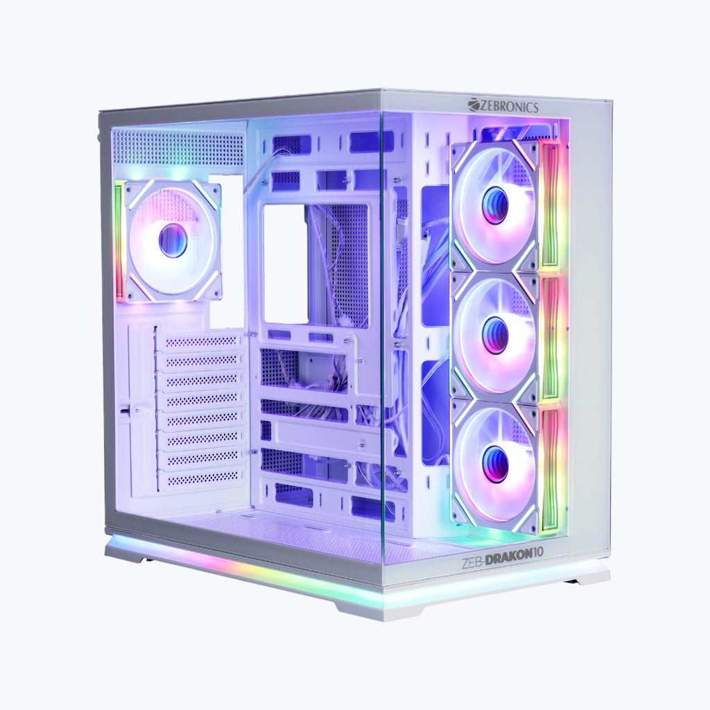 ZEBRONICS Drakon 10 Gaming Cabinet (White) - image 1