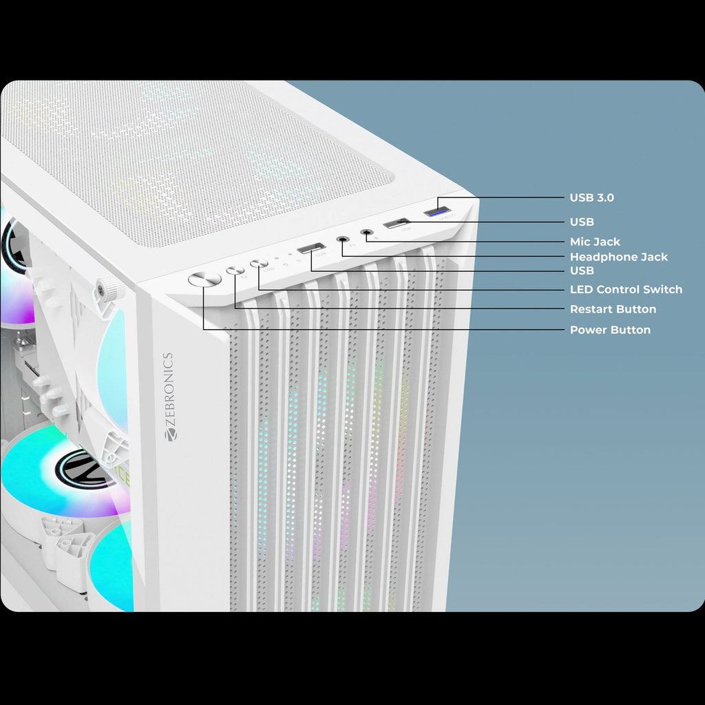 ZEBRONICS Genesis Gaming Cabinet (Black) - image 7