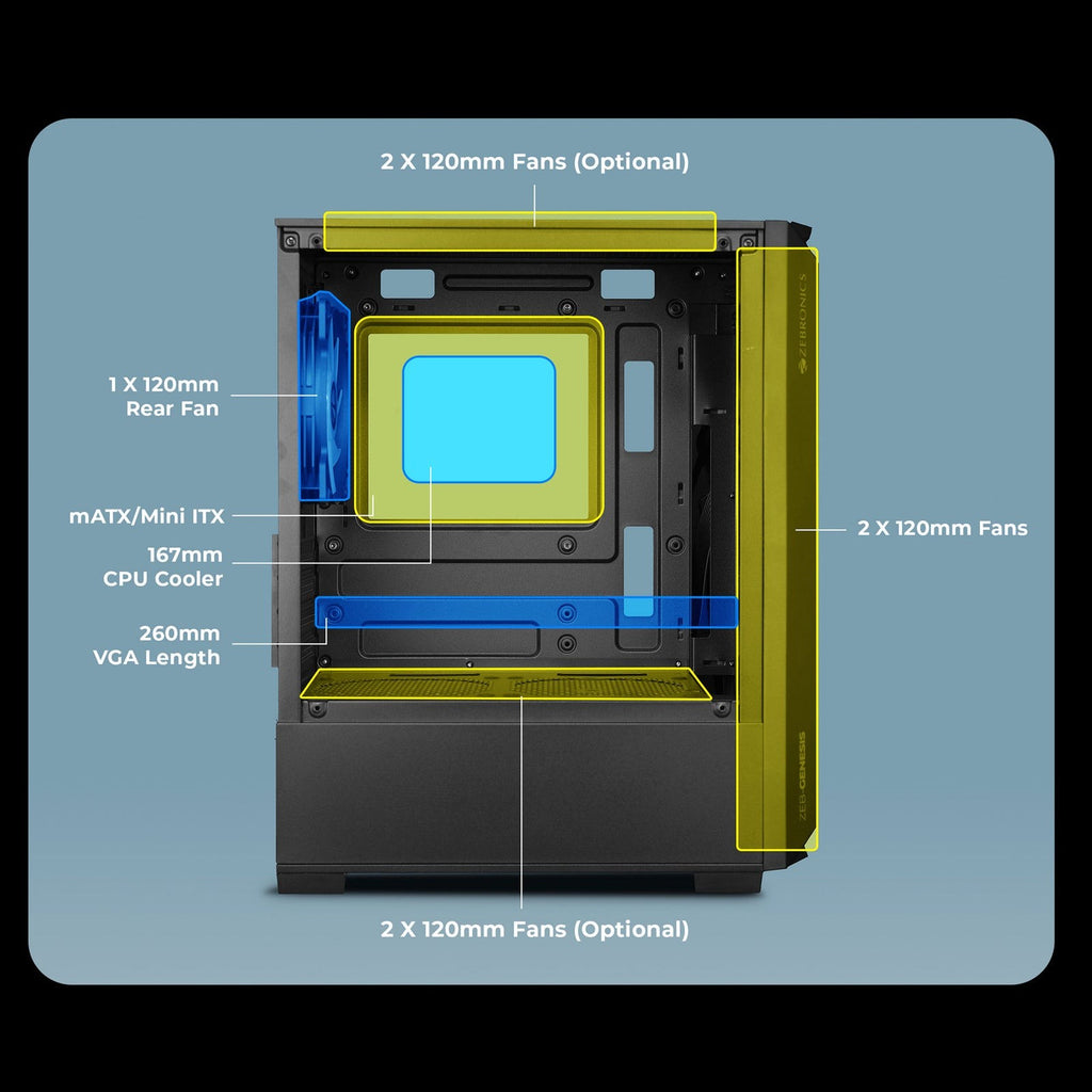 ZEBRONICS Genesis Gaming Cabinet (Black) - image 9
