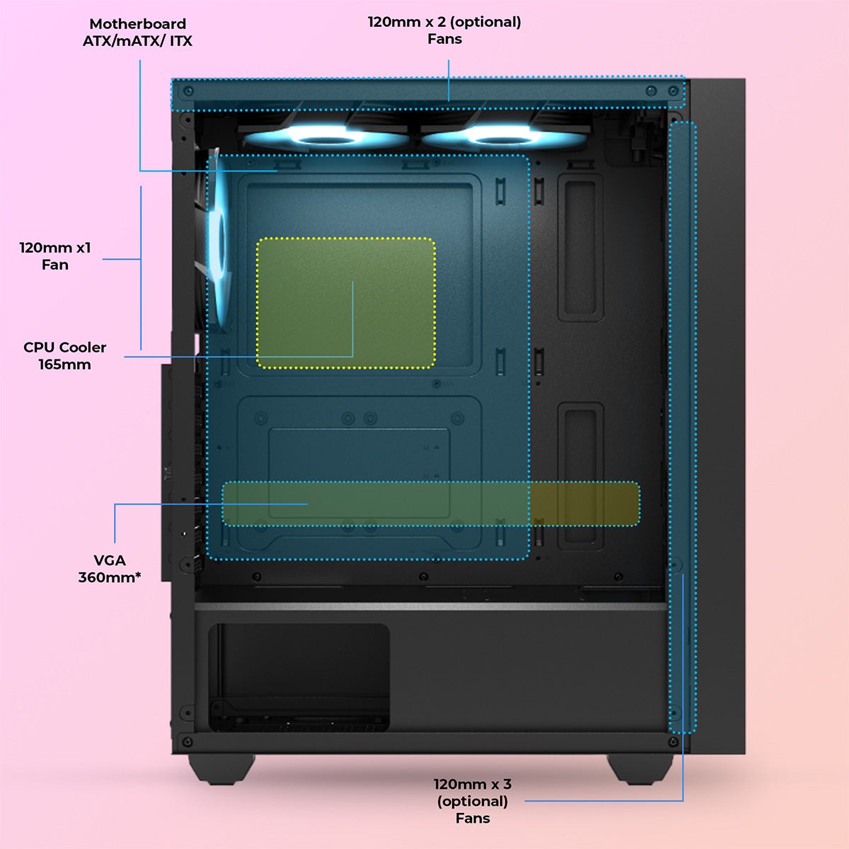 ZEBRONICS Hype Gaming Cabinet (White) - image 5